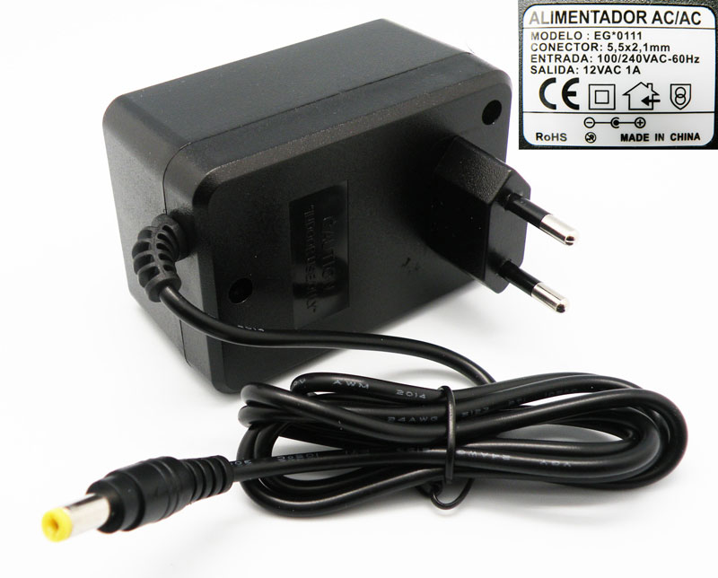 0111  ALIMENTADOR AC/AC 12V 1A