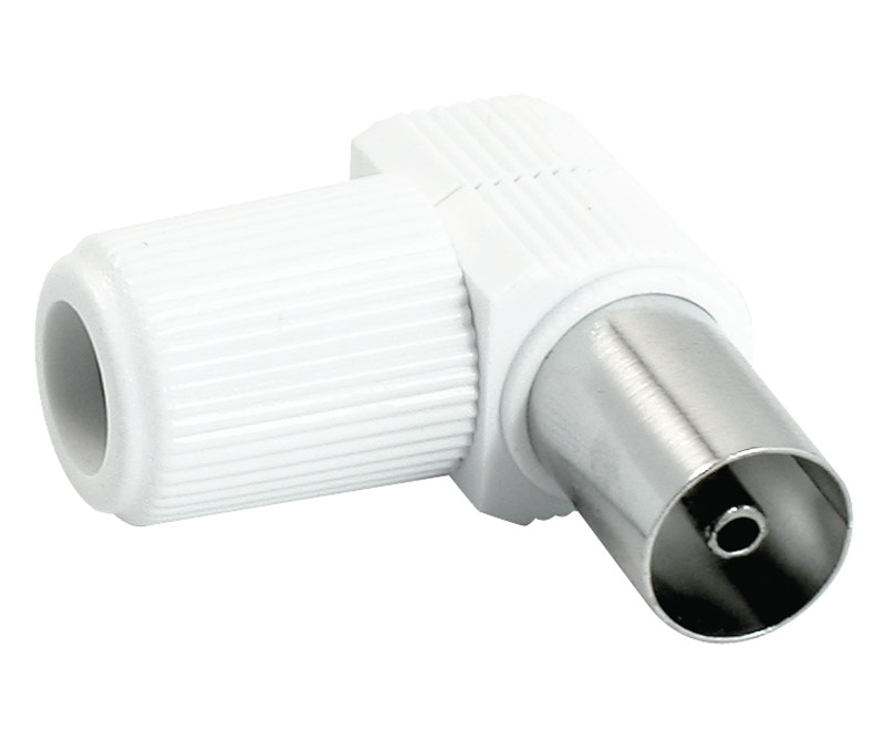 0127-E  CONECTOR HEMBRA COAXIAL ACODADO