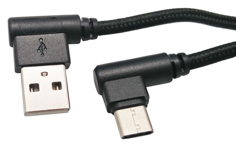 0693L  CABLE USB A 3.0 > USB C ACODADO 3.1 1mts
