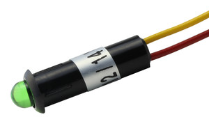 12.726/5/V  PILOTO LED 5mm. 12V VERDE ALTA LUMINOSIDAD