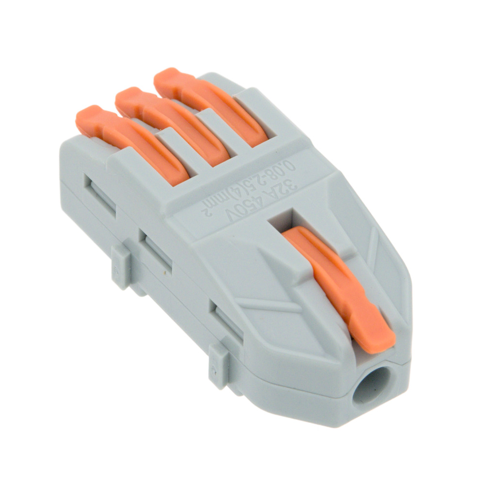 2040045  CONECTOR RAPIDO 1x3 PALANCA NARANJA