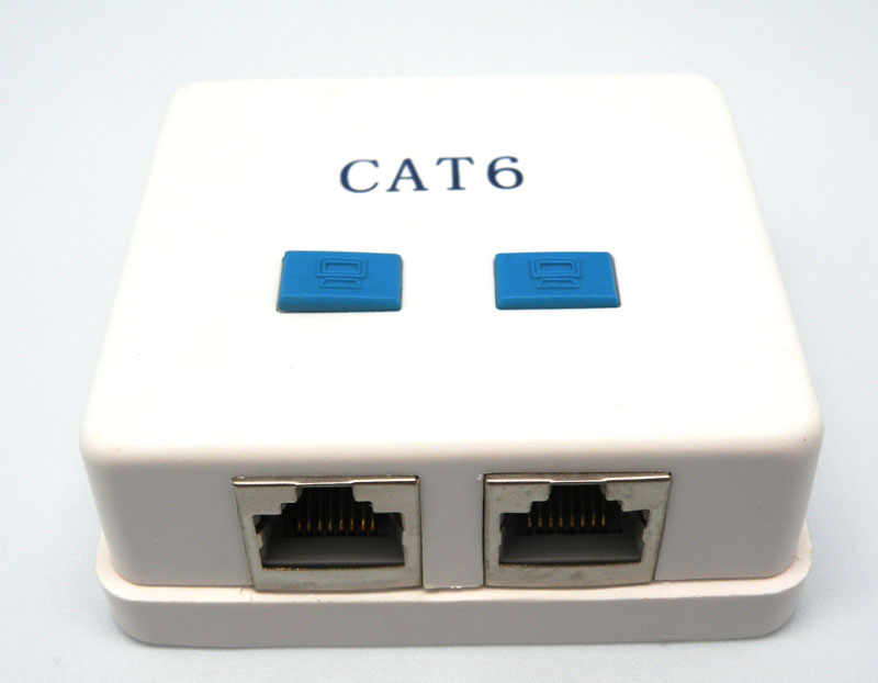 3844  CAJA SUPERFICIE DOBLE RJ45 CAT6