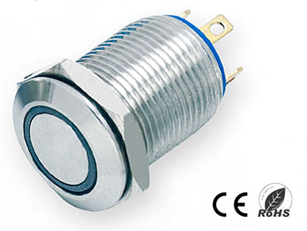 4180-12AZ  PULSADOR LED AZUL 12VDC