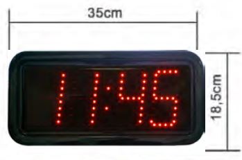 4DIGITS/10  RELOJ DIGITAL 350x185mm DIG=10cms IP67