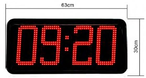 4DIGITS/20  RELOJ DIGITAL 630x300mm DIG=20cms IP67