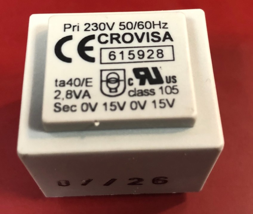 615928  TRAFO ENCAP. 230/2X15 V 2,8 VA