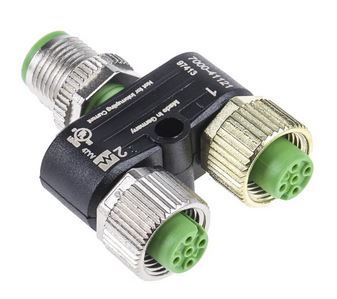 7000-41121-0000000  ADAPTADOR EN T M12 MACHO x2 M12 HEMBRA