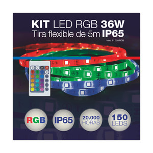 81.026/RGB  KIT TIRA DE LED 24VDC 5mts 36W