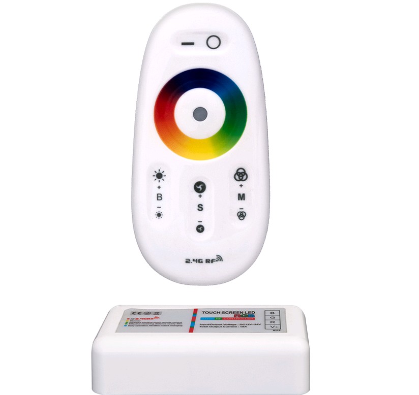 844113  CONTROLADOR RGB 12/24V 18A MANDO RF