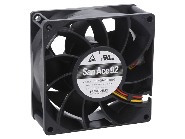 9GA0948P1H03  VENTILADOR 48VCC 92x92x38mm