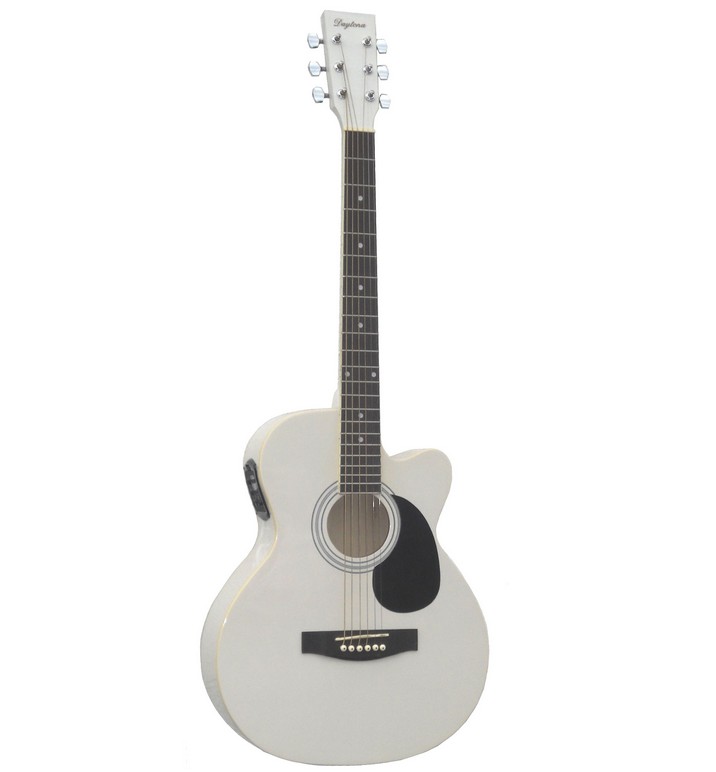 A401CEWH  GUITARRA ELECTROACUSTICA BLANCA DAYTONA