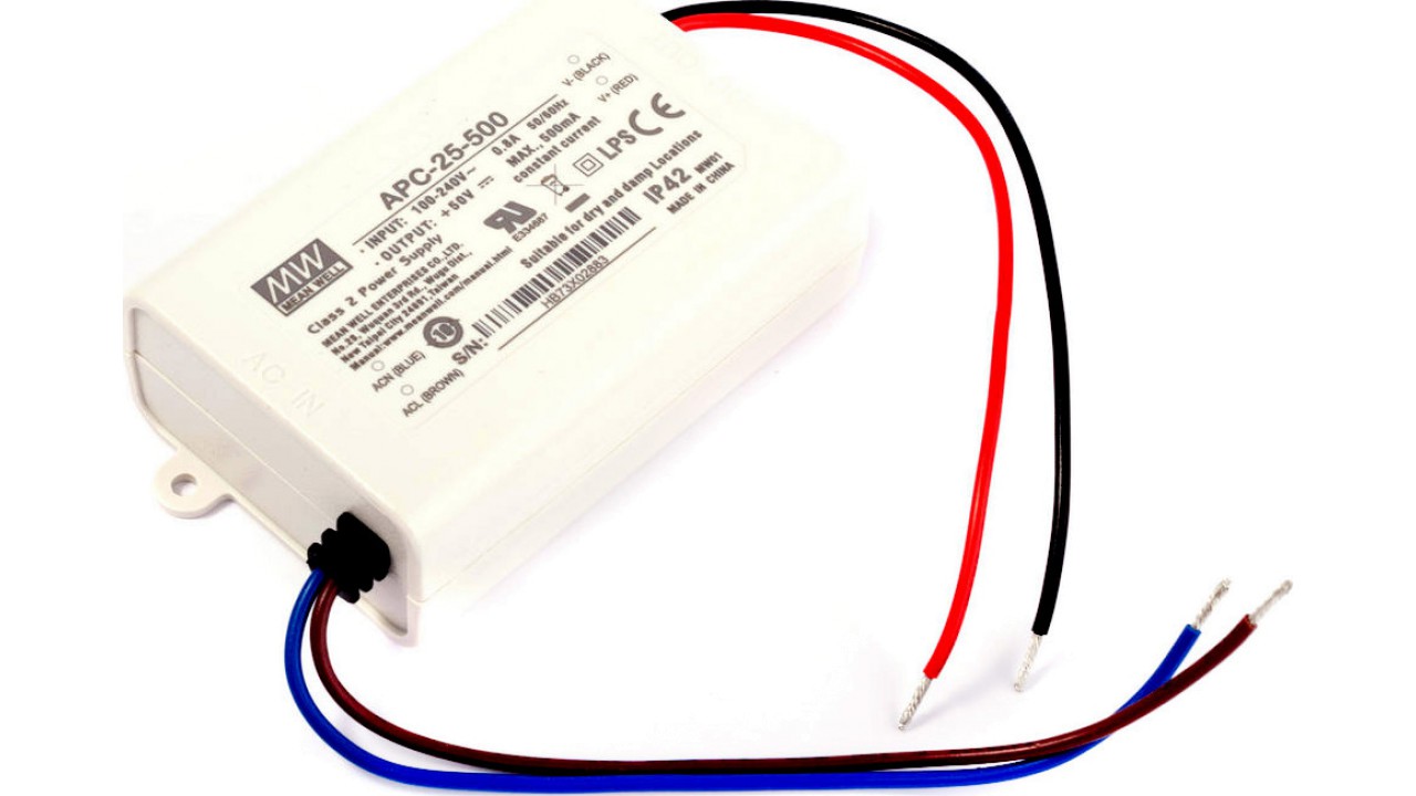 APC-25-500  DRIVER LED 15-50V 25W 500mA MW