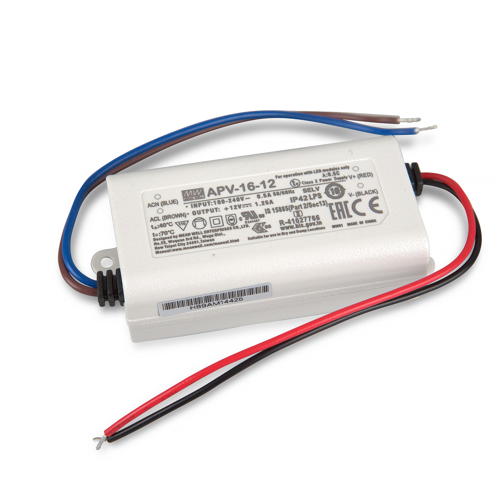 APV-16-12  ALIMENTADOR 12VCC 15W 1,25A MW