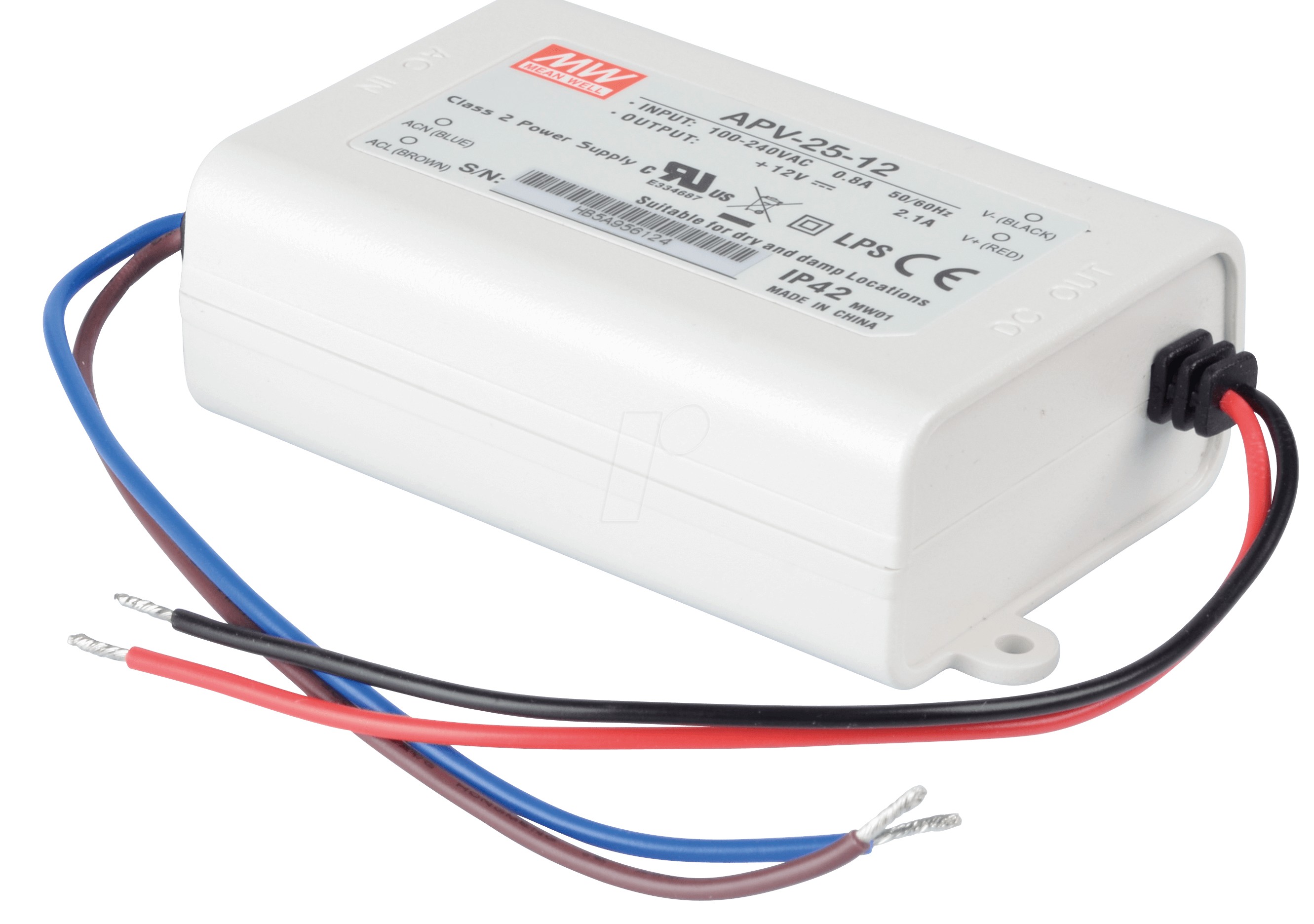 APV-25-12  ALIMENTADOR 12VDC 2,1A 25,2W