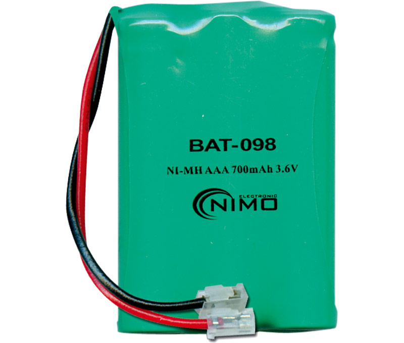 BAT098  PACK BATERIA 3,6V / 700mA NI-MH