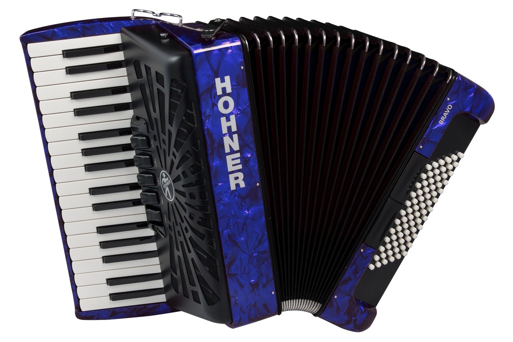 BRAVO III 120A  ACORDEON SILENTKEY AZUL HOHNER