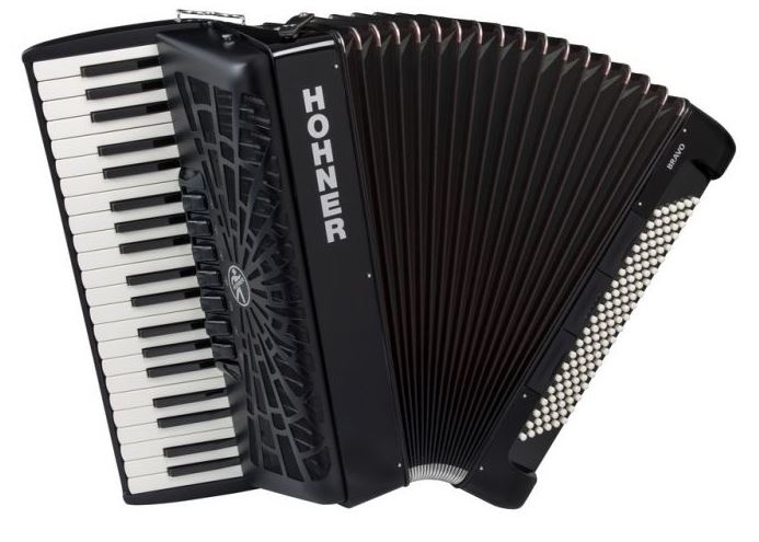 BRAVO III 120N  ACORDEON SILENTKEY NEGRO HOHNER