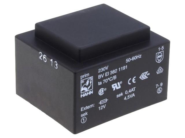 BVEI3821191  TRAFO ENCAP 12V 4,5VA