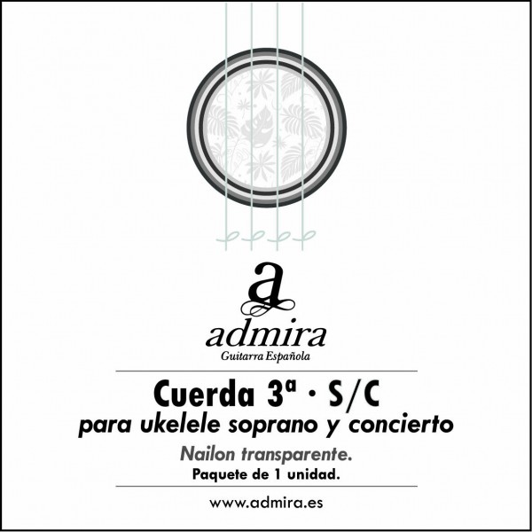 CA503UKSC  CUERDA 3ª UKELE NYLON ADMIRA