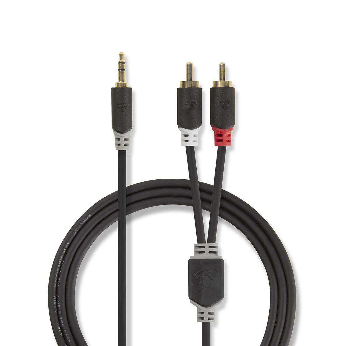 CABW22200AT10  CABLE JACK 3,5mm > 2xRCA 1mts