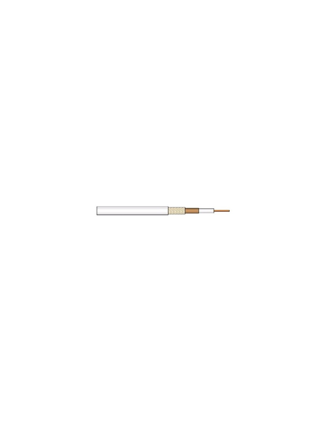CC CU081  CABLE COAXIAL FINO 75ohm BLANCO (METRO)