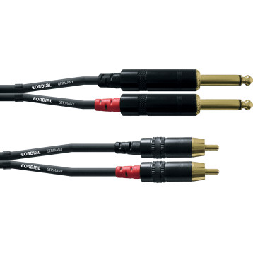 CFU1,5PC  CABLE 2xJACK 6,3 A 2xRCA M 1,5mts CORDIAL