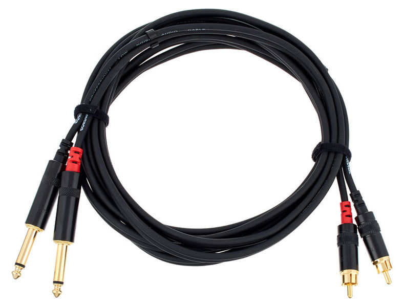 CFU3PC  CABLE 2xJACK 6,3 > 2xRCA M 3mts CORDIAL