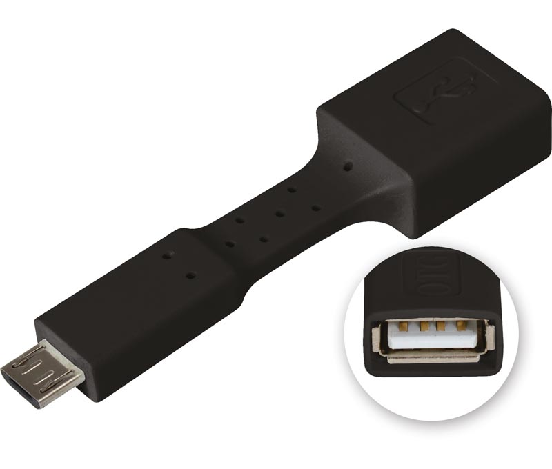 CON516N  ADAPTADOR OTG FLEXIBLE NEGRO