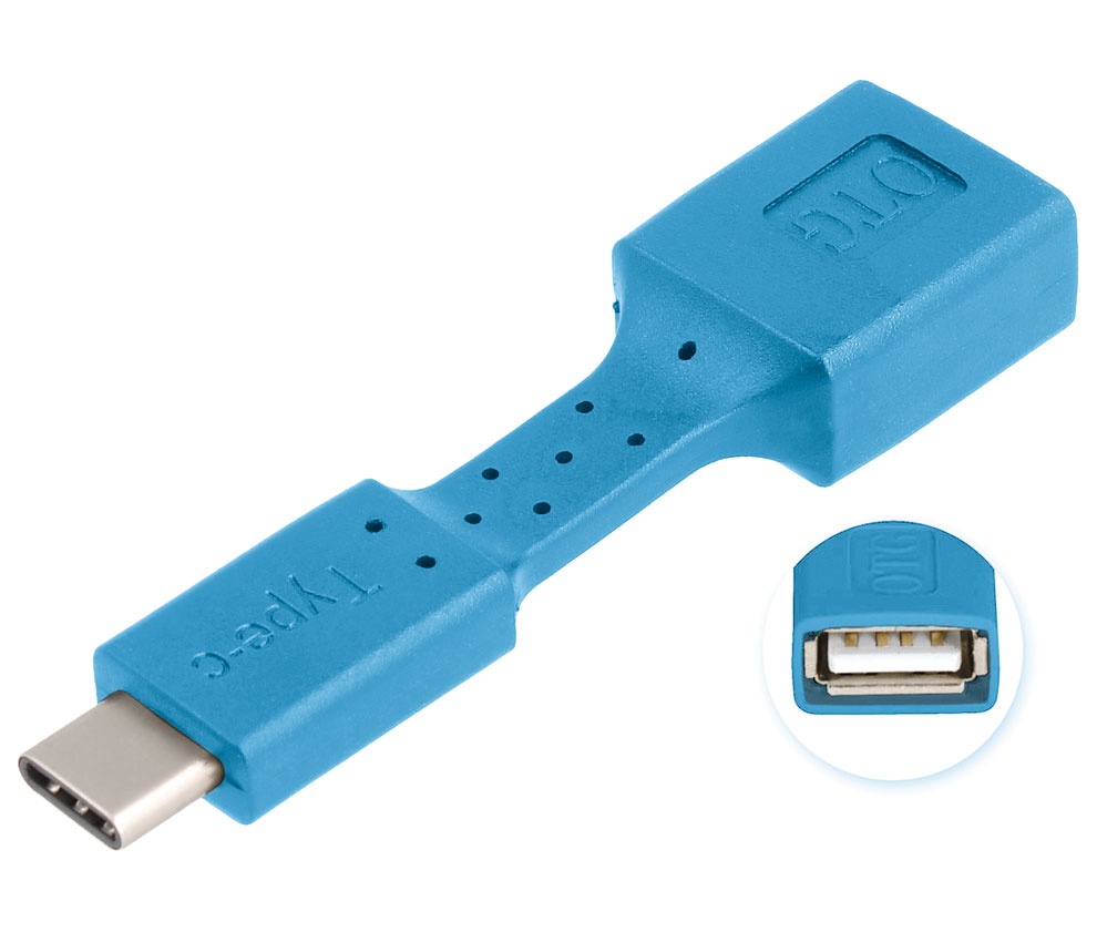 CON518AZ  ADAPTADOR OTG USB-C AZUL