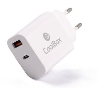 COO-CUAC-20P  ALIMENTADOR USB 2 SALIDAS Tipo C + USB A 20W