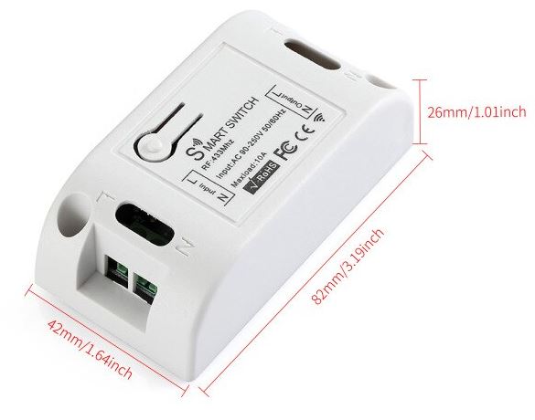 DOMO150/RF  RECEPTOR INALAMBRICO 433mhz 10A