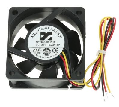 FD2460-00151E  VENTILADOR 24VDC 60x60x25mm 3 CABLES