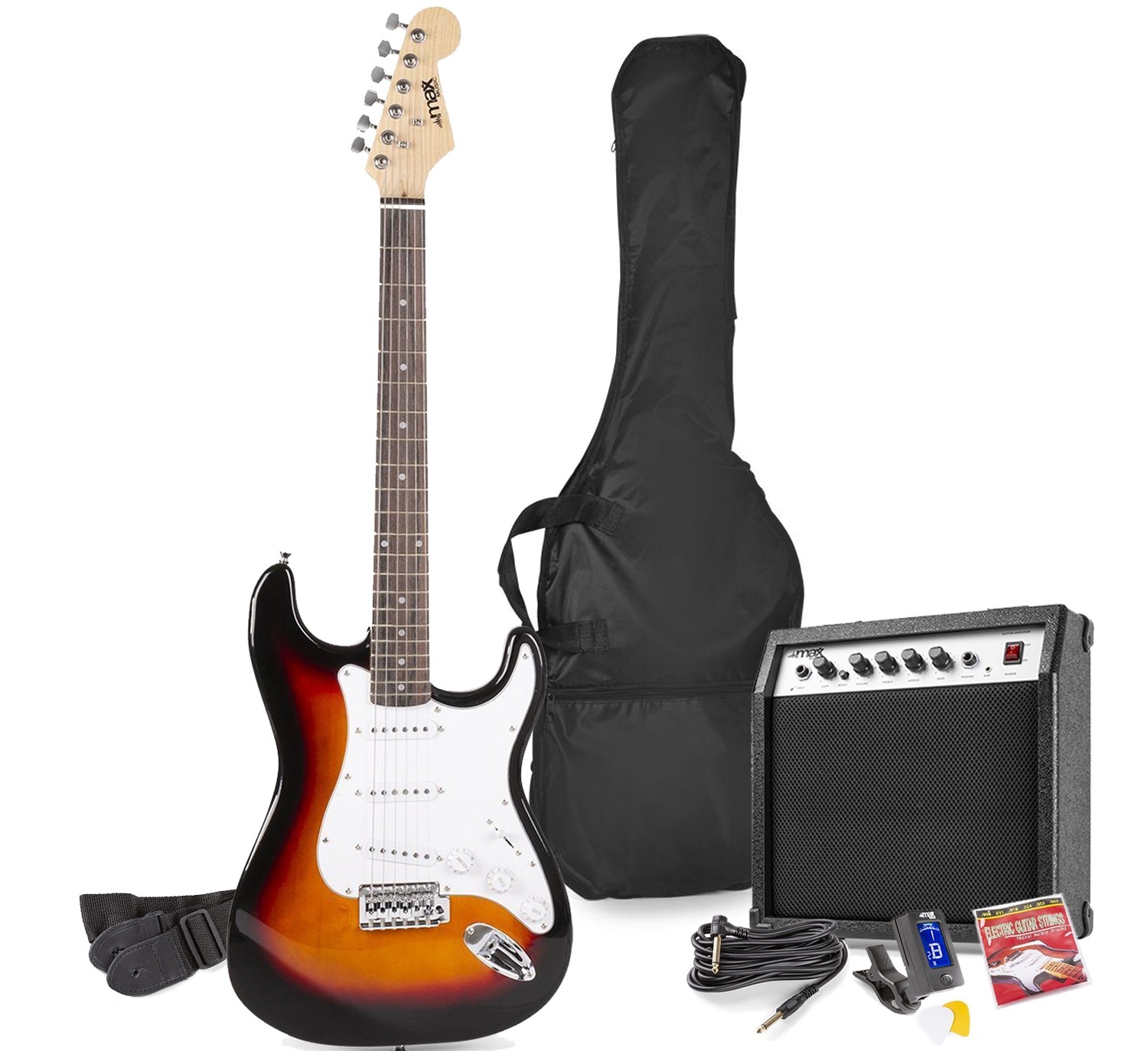 GIGKIT  KIT GUITARRA ELECTRICA + AMPLI SUNBURST