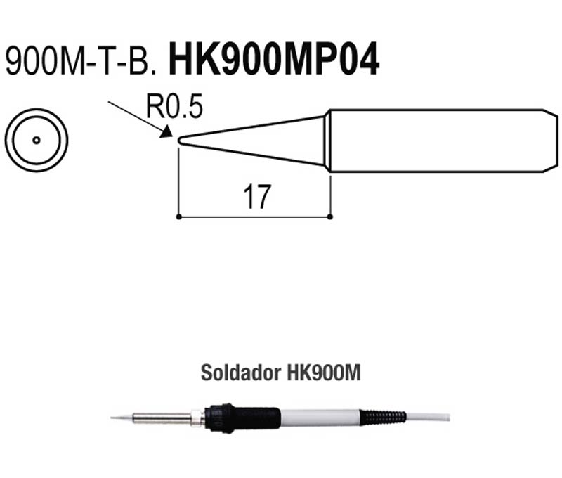 HK900MP04  PUNTA SOLDADOR HAKKO (900M-T-B)