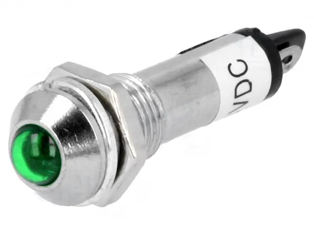 IND8V  PILOTO LED 12/24V 8mm VERDE