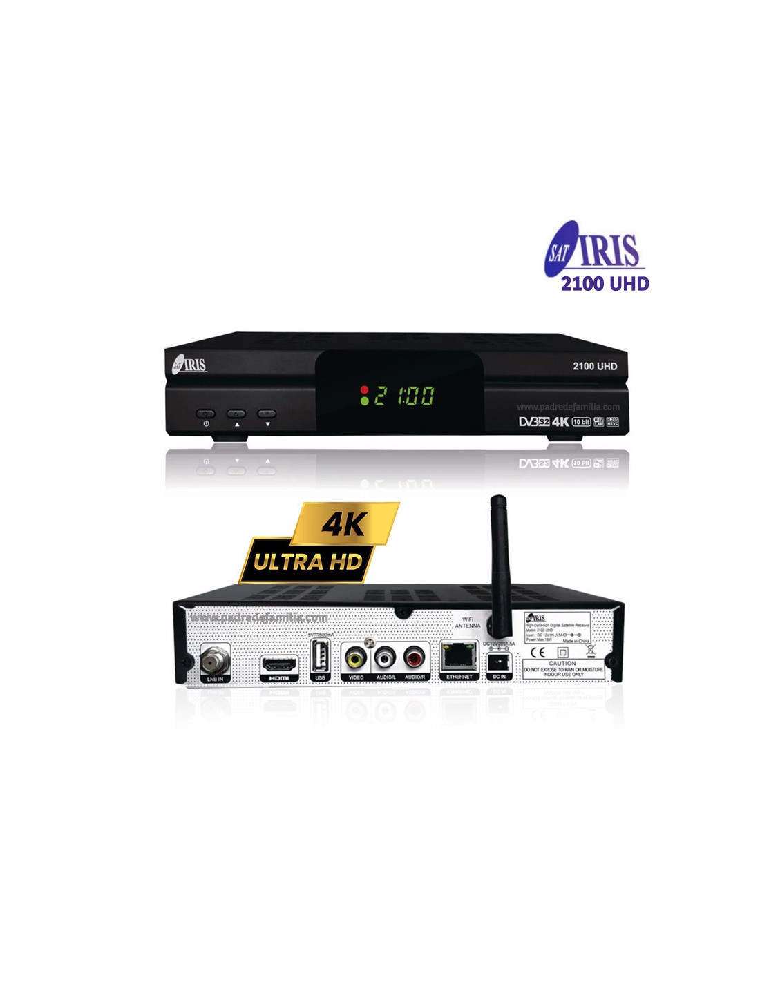 IRIS2100UHD  RECEPTOR SATELITE IRIS 2100 4K