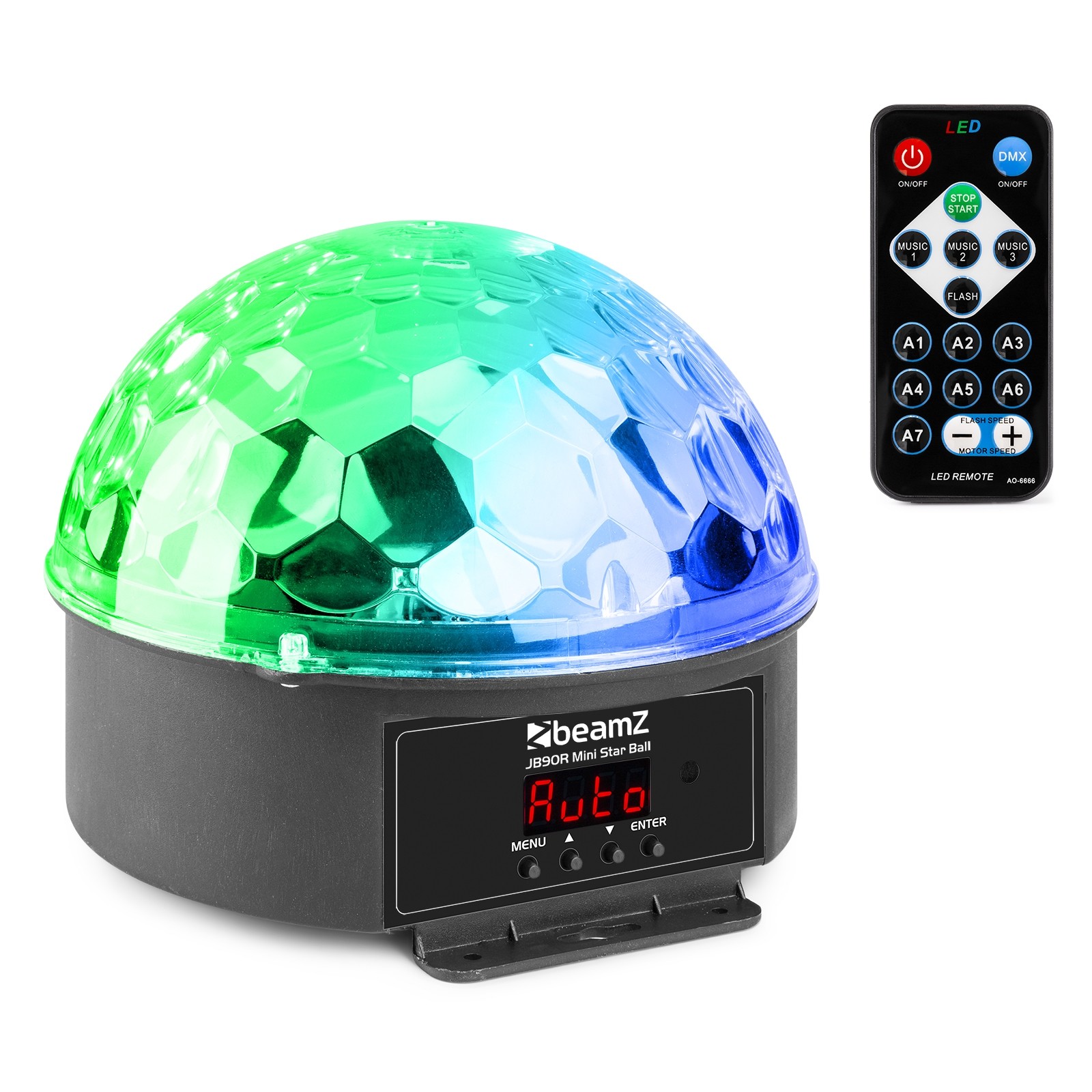 JB90R  BOLA LED 9 COLORES DMX