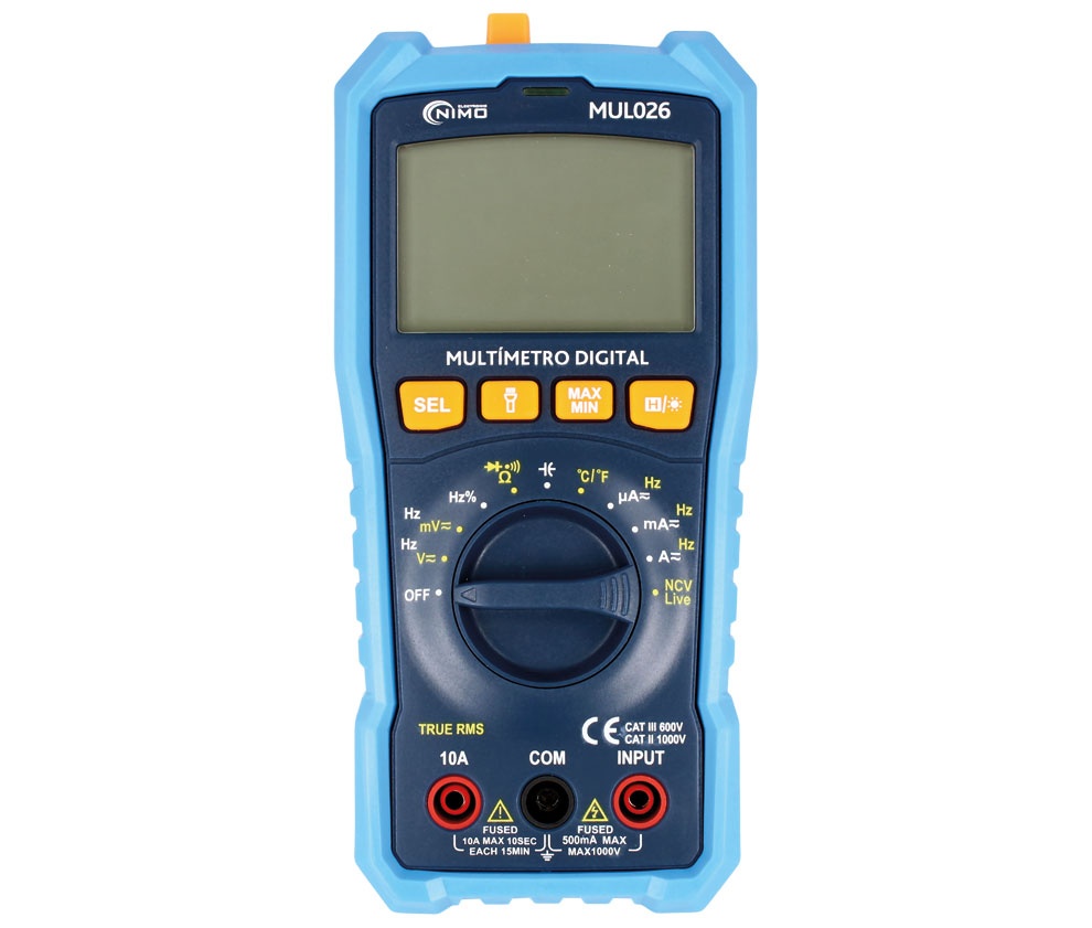 MUL026  MULTIMETRO AUTORANGO TRUE RMS 600V