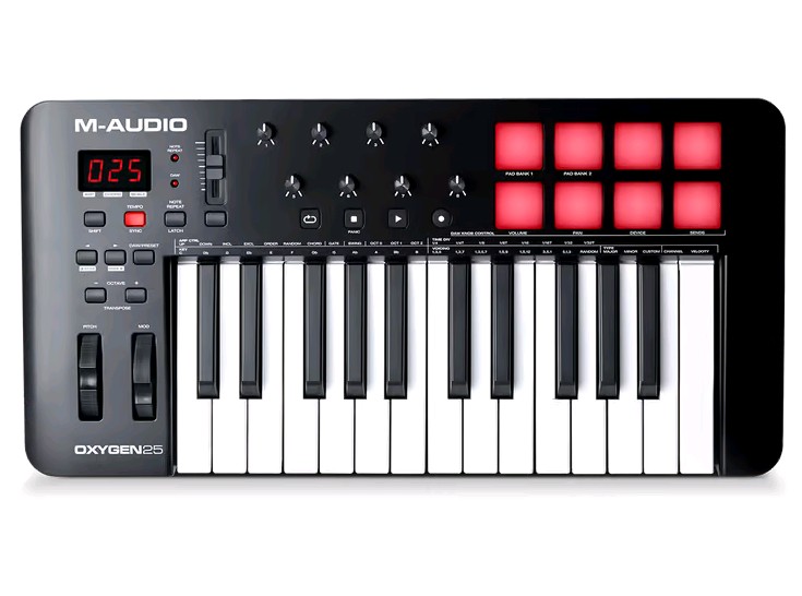 OXIGEN 25MKV  TECLADO CONTROLADOR MIDI USB M-AUDIO