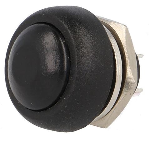 PA1210N  PULSADOR 12mm NEGRO