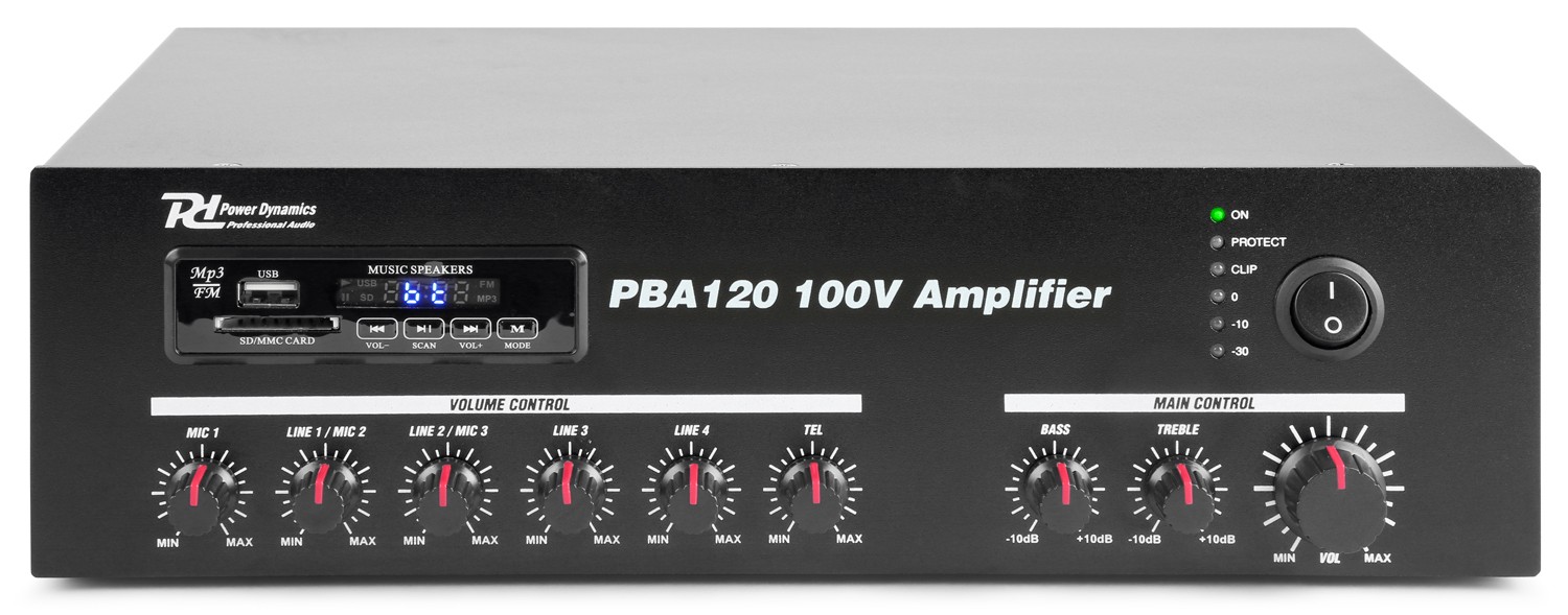 PBA120  AMPLIFICADOR 120W LINEA 100V