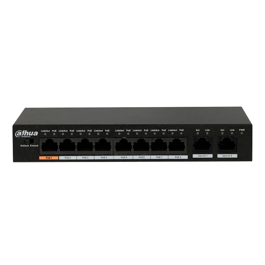 PFS3010-8ET-96  Switch Hi-PoE 8 puertos 10/100 + 2 Uplink Gigabit 96W 802.3a