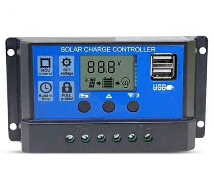 PWM  REGULADOR CARGA 10A 12-24VDC SOLAR