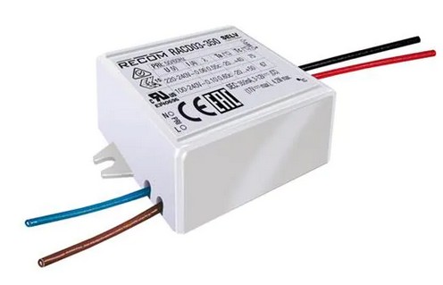 RACD03-350  DRIVER LED 3-12VDC 350mA IP66 RECOM