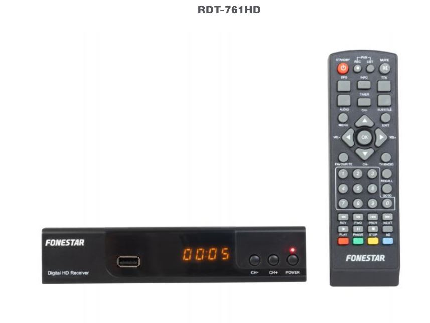 RDT761HD  RECEPTOR TDT T2 HD FONESTAR