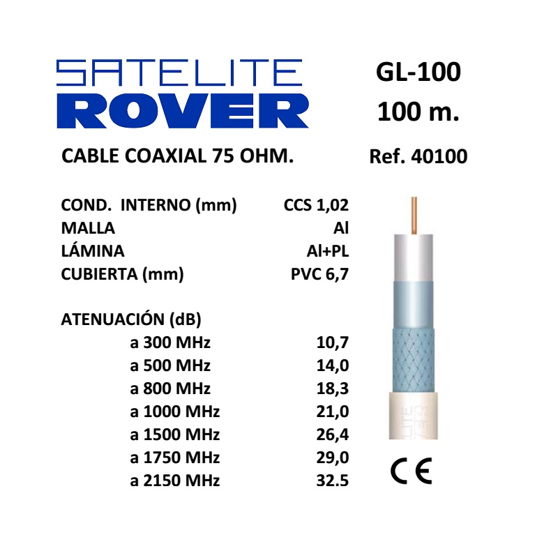SR-GL100  CABLE COAXIAL GL-100 ROVER