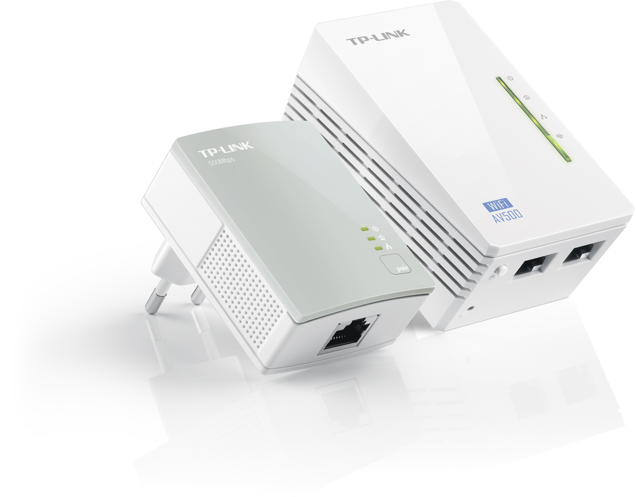 TL-WPA4220KIT  EXTENSOR POWERLINE AV500 WIRELESS N 300Mbps 2 PUERTOS