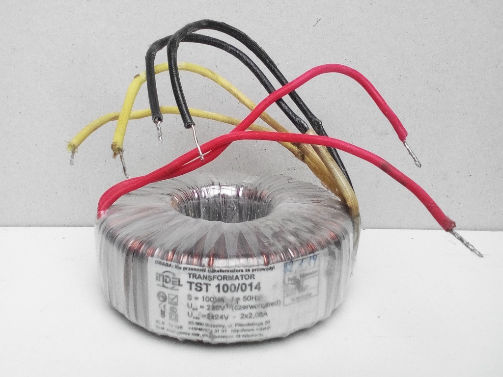 TST100W/2X24V  TRAFO TOROIDAL 24V-24V 230VAC 100VA