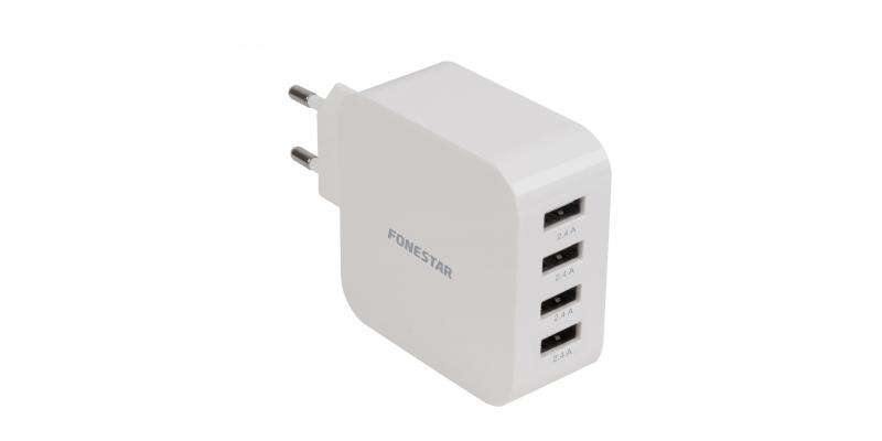 USBPOWER4  CARGADOR 4xUSB 24W 4,8A