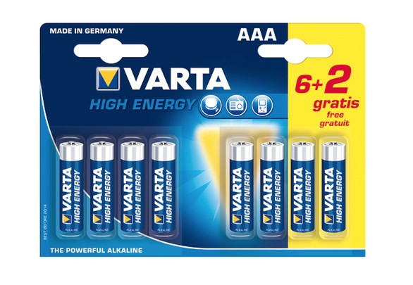 V-LR3/A6  PILA LR3 ALCALINA 6+2 GRATIS VARTA